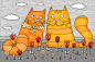 Cats : Some of my 2007-2009 cat illustrations.