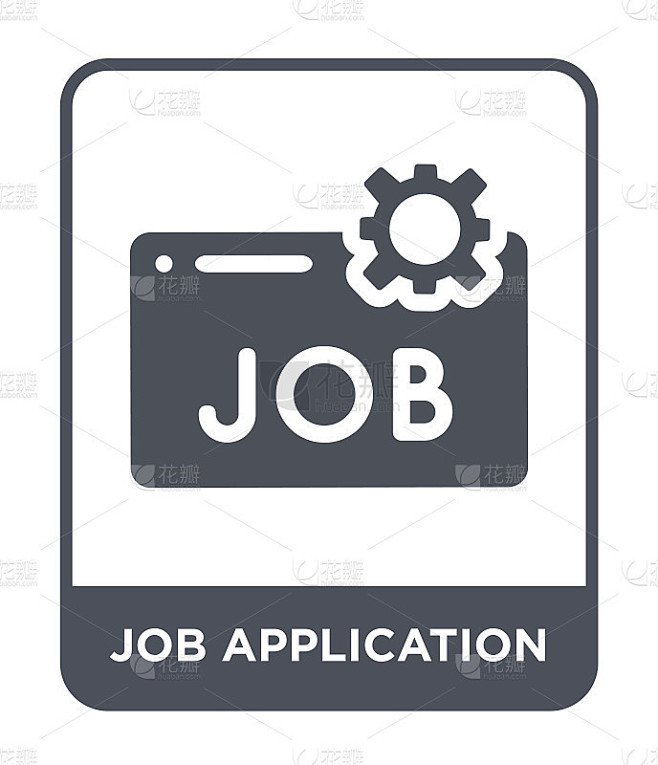 job application icon vector on white background, j