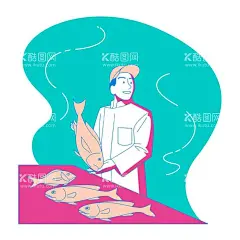 鱼贩子  - 源文件下载【酷图网】鱼贩子,鱼商,鱼,矢量鱼,卡通鱼,手绘鱼,鱼插画,扁平化人物,矢量人物,卡通人物,手绘人物,人物插画,生活人物,休闲人物,休闲男人,休闲女人,扁平化男人,扁平化女人,扁平化场景,场景人物,娱乐人物,卡通男性男人,卡通女性妇女,卡通职业人物,简约人物,剪影人物,简洁人物,工作人物,商务人物