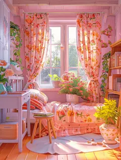 治愈系插画温暖的房间-众图网