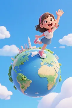 小朋友创意旅行人物模型