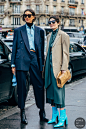 Paris FW 2019 Street Style: Julie Pelipas and Irina Linovich : Julie Pelipas and Irina Linovich between the fashion shows.