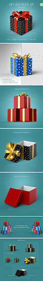 Gift Box Mock-Up : Gift Box Mockup Features:- 5 Pre-Made Scene’s- High Resolution: 2500×2000 px- Organizaed Layers and Folders- Changeable Ribbon Color- Editable via Smart Object- Photorealistic Result- Help file