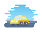 Taxi 车 icon 扁平