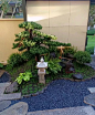 日式禅意花园·老石板与黑色石子绝美搭配