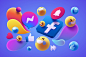 Colorful icons collection