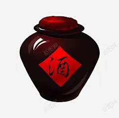 中国传统酒壶酒盅插画-花瓣网