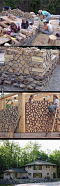 Log house, different design.: