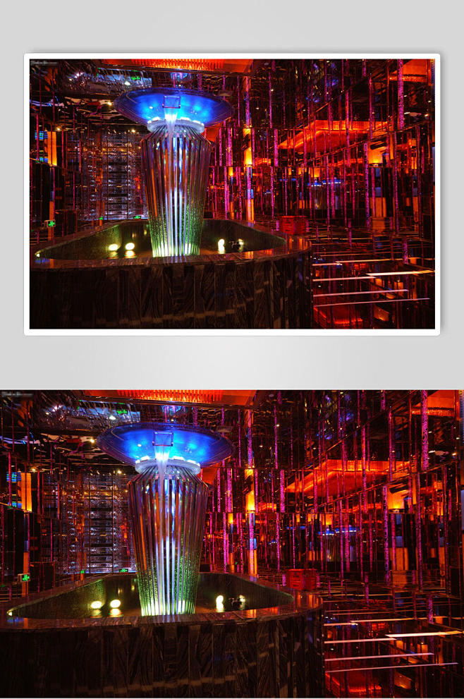 ktv玻璃墙面室内装修图片众图网