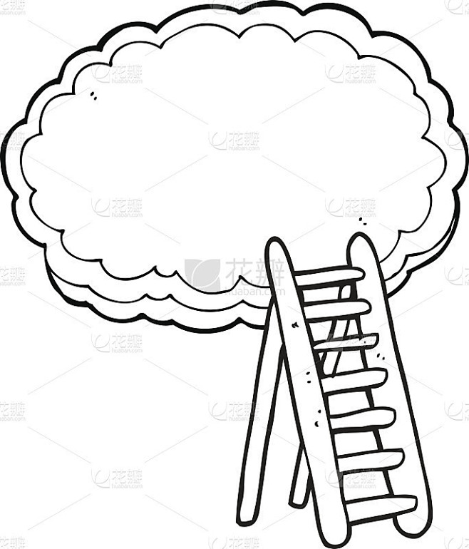黑白卡通天梯