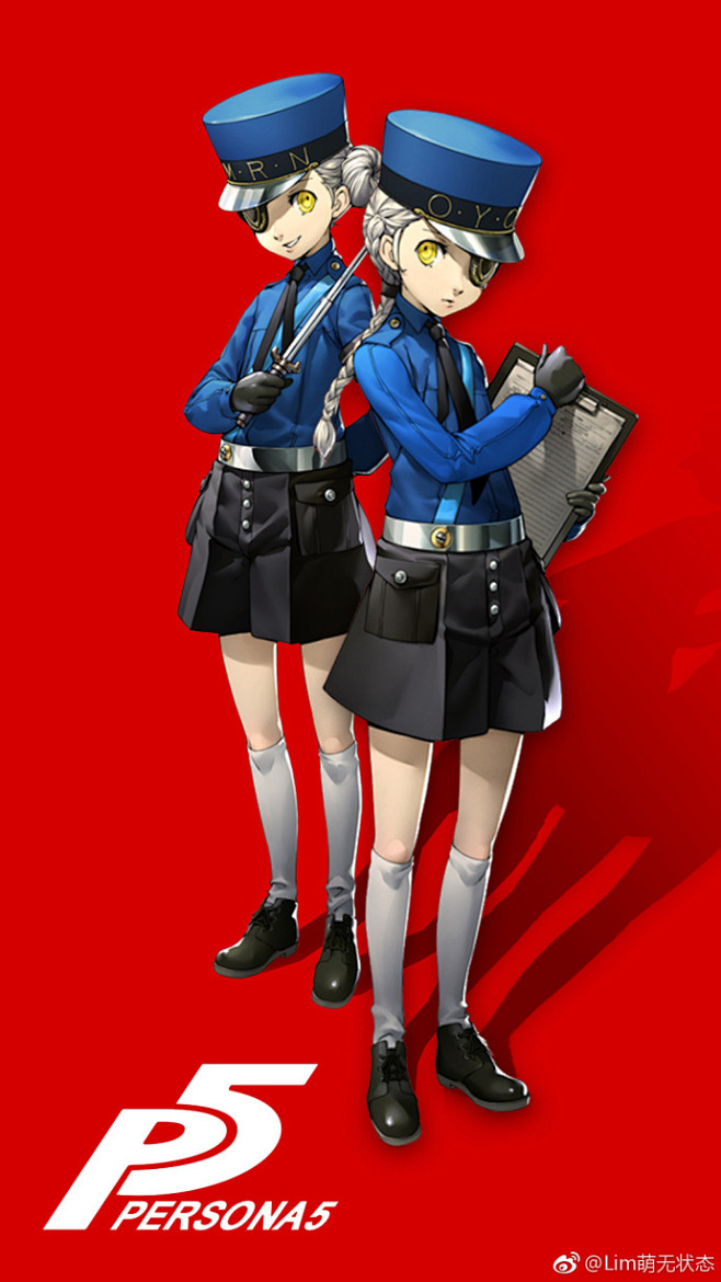 女神异闻录5的牢狱双子设定简直喜欢到不行又酷又可爱676767