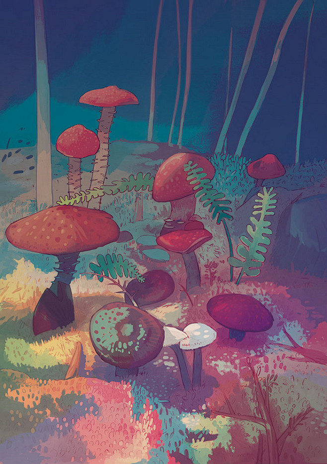 蘑菇-ZOOO_插画,原创,蘑菇_涂鸦王...