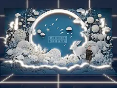 卡通 漫画风 剪纸风 画展 挂画 拍照打卡 美陈 展厅3D模型