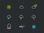 Weather Icons Dark