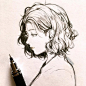 一支针管笔画，出萌萌的日系美少女。

作者：clivenzu ​#手帐素材插画手绘##鹿晗愿望季# ​