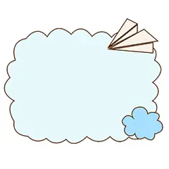 小贴士边框手绘边框小清新手绘边框手账边框手帐边框可爱云朵手绘简单边框