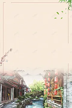 岭南文化海报背景 免费下载 页面网页 平面电商 创意素材