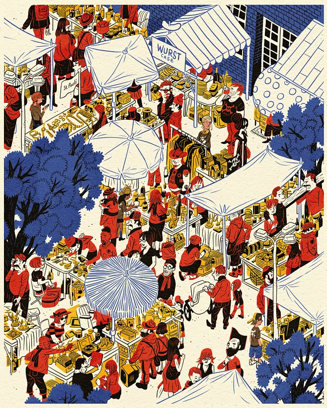 ILLUSTRATION cartoon Digital Art riddle detective story hidden object ...