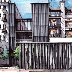 他们画了9张超赞的RCR建筑作品手绘，每一根线条都犀利无比！