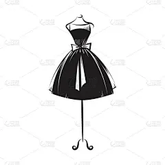 虚拟服装手绘插画矢量
