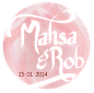 Wedding logo : Logo and collateral design for Mahsa and Rob's wedding, 2014.