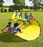 An insanely cool chair-rocker-hammock that looks like a huge Pringle chip.
