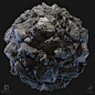 Volcanic Rock Debris, Daniel Thiger : Took some cool Volcanic reference photos when visiting Maui last year. Decided to try to replicate it in Substance Designer. Rendered in Marmoset.

This material is included in my Volcanic Texture Pack, VCO_001. The e