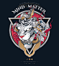 MIND OVER MATTER : The Struggle is Constant - Mind over MatterVector illustration. Tiger and Snake. Denim Patch