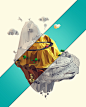 Lowpoly mountain on Behance