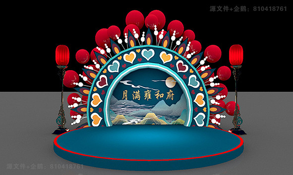 小舞台 国潮 模型 国粹