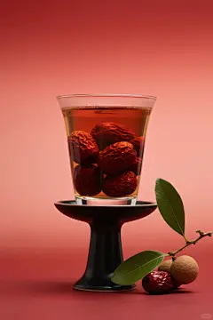补气血桂圆红枣茶摄影图