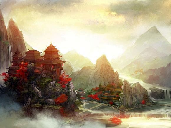 素材玄幻修仙背景图橙光游戏素材吧百度贴吧