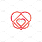 simple heart love logo love icon sign heart icon