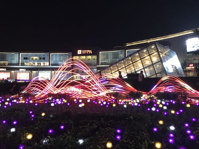 艺术装置-灯光秀城市亮化工程夜景照明-夜空彩虹_3177226427