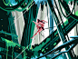 Wild man jumping in jungles kit8 flat vector illustration character jungles jumping man wild