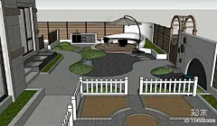 现代花园SU模型下载【ID:1145692608】_知末su模型网