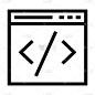WEB编码细线矢量图标