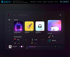 北京蓝蓝UI设计公司采集到深色后台界面