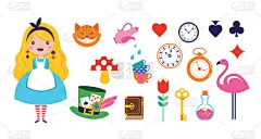 爱丽丝梦游仙境,布告,贺卡,请柬,洞,几何形状,图书馆,壁纸,小的