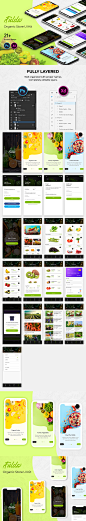 #APP模板#
蔬菜水果在线购买电商详情支付新闻资讯app ui源文件psd模板