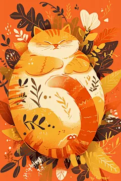 小猫咪插图动植物插画素材