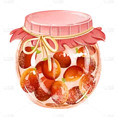 手绘-写实风罐头插画元素贴纸