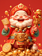 xiaojiang0609_Cute_Chinese_God_of_wealth_Chinese_door_God_holdi_a493c9a3-e924-4303-a1c3-fb112d020f66