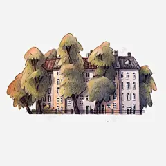 水彩建筑 页面网页 平面电商 创意素材