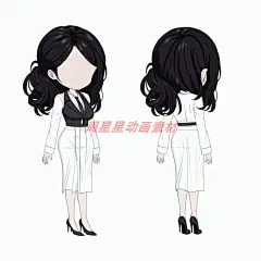 沙雕动画都市人物正背面