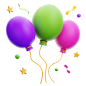 Balloons  3D Icon