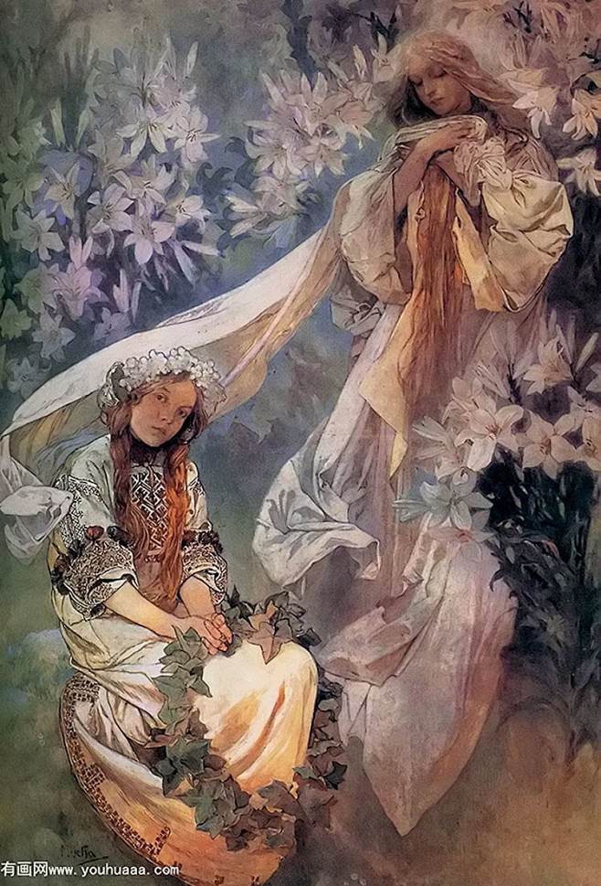 百合花圣母——阿尔丰斯·穆夏