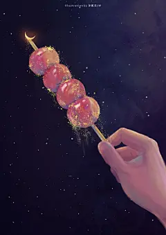 假如星星可以吃_珍妮吴JW__插画师作品_涂鸦王国gracg.com