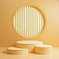 Free photo minimalist podium in soft colour rendering