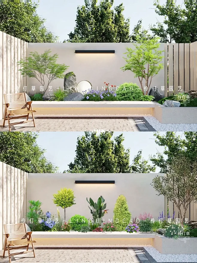 简约现代风·花坛植物清单丨花园设计与改造